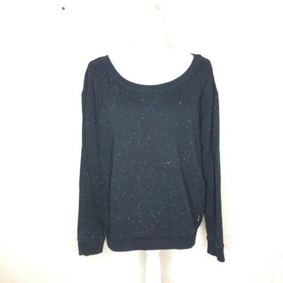 Juicy Couture Black Crewneck Solid Print Sweater - Picture 1 of 7